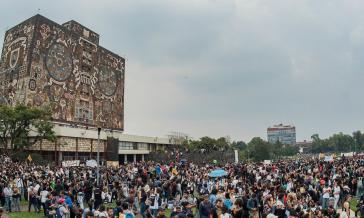 Unam in Mexiko: Studierende protestieren hier gegen politische Gewalt auf dem Campus