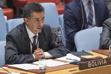 Auch der Vertreter von Bolivien im Sicherheitsrat, Sacha Llorenti, sprach zur Lage in Nicaragua
