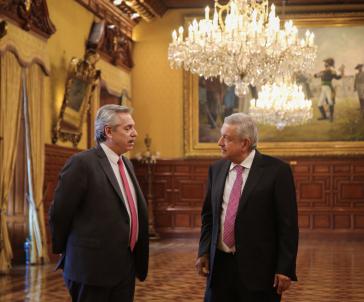 Der gewählte Präsident von Argentinien, Alberto Fernández (links), und der Präsident von Mexiko, Andres Manuel López Obrador, wollen gemeinsam die Linke in Lateinamerika wieder voranbringen