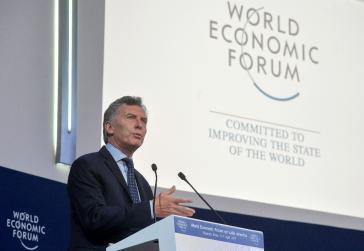 Argentiniens Präsident Macri beim Weltwirtschaftsforum in Davos (2017)