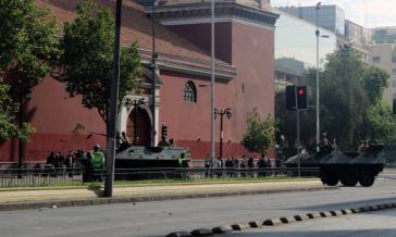 Panzer auf den Straßen der Hauptstadt