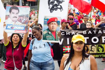 Großdemonstration in Caracas am 23. Januar zur Unterstützung von Präsident Maduro und gegen den Putschversuch