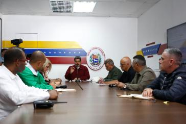 Venezuelas Präsident Maduro bei seiner Ansprache am Dienstag