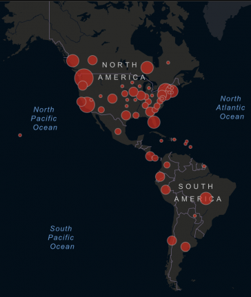 Die Ausbreitung des Coronavirus in Lateinamerika am Mittwoch