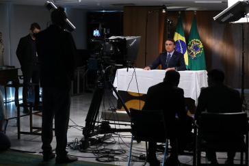 Jair Bolsonaro bei seiner Rede zur Eröffnung der virtuellen UN-Hauptversammlung