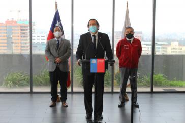 Víctor Pérez Varela bei einem seiner ersten öffentlichen Auftritte nach seiner umstrittenen Ernennung zum Innenminister Chiles