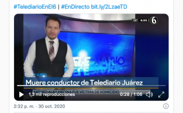 Arturo Alba Medina bei seiner letzten Sendung am 30. Oktober 2020 (Screenshot)