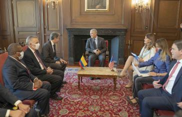Der US-Außenminister Antony Blinken zu Gesprächen mit Präsident Iván Duque in Kolumbien
