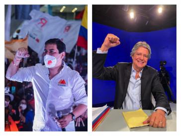 Andrés Arauz (links) und Guillermo Lasso (rechts) wollen heute zum neuen Präsidenten von Ecuador gewählt werden