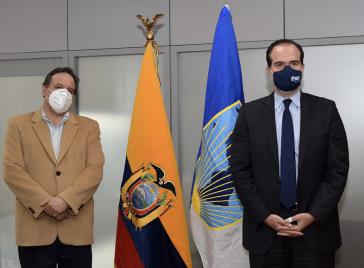 Cueva traf sich kurz nach Lassos Amtsantritt mit dem Präsidenten der Interamerikanischen Entwicklungsbank aus den USA, Mauricio Claver-Carone