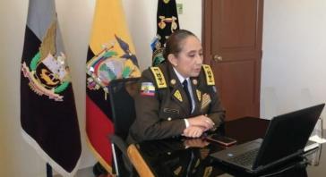Die Generalkommandantin der ecuadorianischen Nationalpolizei, Tanya Varela