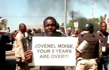 "Jovenel Moïse – deine fünf Jahre sind vorbei": Am 7. Februar endete die Amtszeit des Präsidenten (Screenshot)