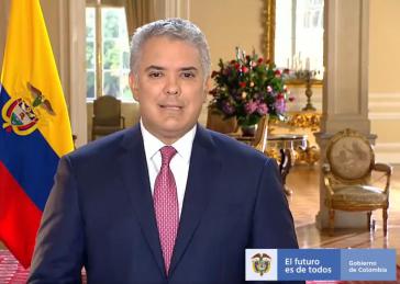 Zufrieden mit sich und seiner Regierung: Duque bei seiner Ansprache am 7. August 2021, dem 3. Jahrestag seines Amtsantritts