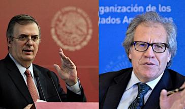 Mexikos Außenminister Marcelo Ebrard und OAS-Generalsekretär Luis Almagro