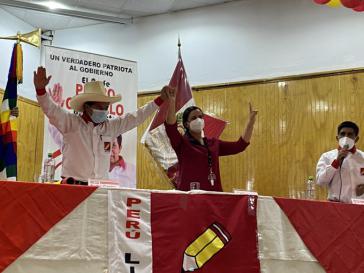 Verbündete: Verónika Mendoza vom Linksbündnis Gemeinsam für Peru und Präsidentschaftskandidat Pedro Castillo