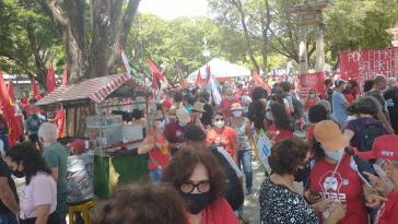 Die friedliche Demonstration lockte unzählige Bürger:innen an