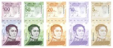 "Digitaler Bolívar":Die neuen Scheine von fünf  bis 100 BsD