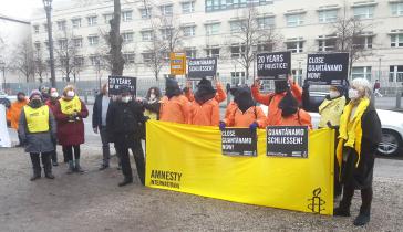 Proteste zur Schließung des US-Lagers Guantánamo