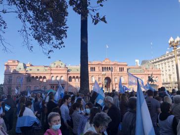 Geringe Beteiligung bei der Kundgebung der Landwirte vor dem Regierungssitz in Buenos Aires