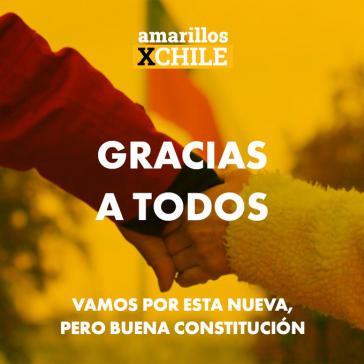 Die "Amarillos por Chile“, Gegner des progressiven Verfassungsentwurfs, bedanken sich bei den Wählern  ‒ und kündigen "eine neue, aber gute Verfassung" an