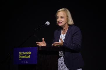 EU-Botschafterin Muscheidt bei einer Veranstaltung in Managua im Mai. Am 1. Oktober verließ sie Nicaragua als "unerwünschte Person"