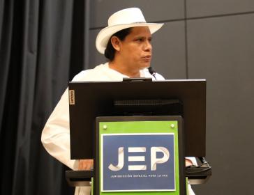 Pedro Loperena während seiner Rede
