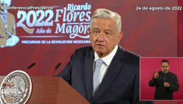 Mexikos Präsident López Obrador bei seiner Pressekonferenz am 24. August