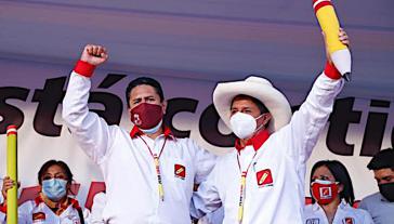 2021 gemeinsam im Wahlkampf, heute bekämpft Cerrón (links) Präsident Castillo