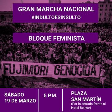 Unter dem Hashtag #IndultoEsInsulto (Begnadigung ist Beleidigung) riefen feministische Gruppen vergangenen Samstag zu Protesten gegen Fujimoris Begnadigung auf