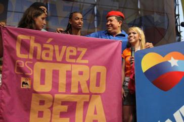 Bei einer Wahlkampfveranstaltung im Juli 2012 "entdeckte" Hugo Chávez Otro Beta