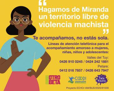 Otro Beta hat in Miranda ein Programm ins Leben gerufen, das Opfern machistischer Gewalt hilft