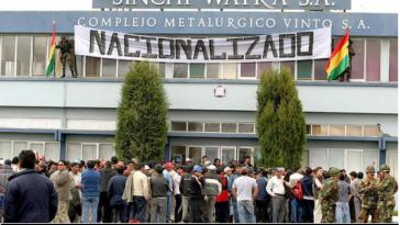 Zinnproduzent Metalúrgica Vinto wurde am 9. Februar 2007 verstaatlicht. Dagegen klagte Glencore und gewann