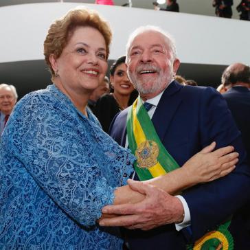 Dilma Rousseff und Lula da Silva bei seiner Amtseinführung am 1. Januar 2023
