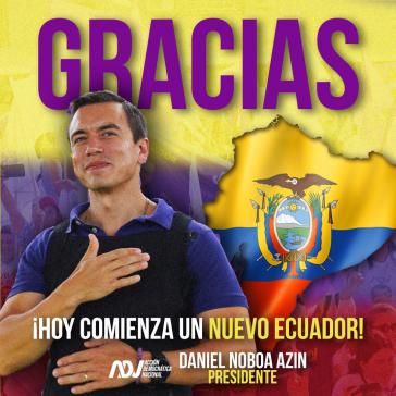 Der 35-jährige Unternehmer und Erbe eines Bananenimperiums, Daniel Noboa, ist neuer Präsident von Ecuador
