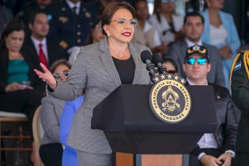 Präsidentin Xiomara Castro am 3. Oktober in Tegucigalpa