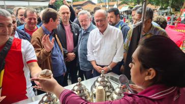 Vizepräsident Geraldo Alckmin auf der Messe der MST