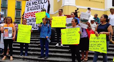 Angehörige protestieren gegen die Repression und fordern die Freilassung der Kaffeebauern