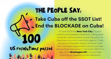End the Blockade on Cuba