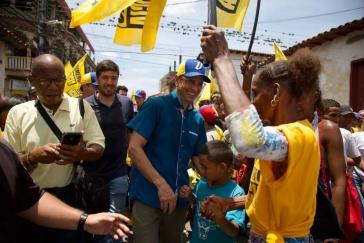 Capriles bei einer Wahlkampfveranstaltung von Primero Justicia im August. Jetzt hat er seine Kandidatur zurückgezogen