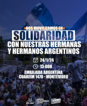 Im Nachbarland Uruguay mobilisieren die Gewerkschaften zur Unterstützung der Proteste in Argentinien
