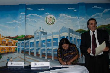 María Calán bei ihrer Amtseinführung als Gouverneurin von Chimaltenango