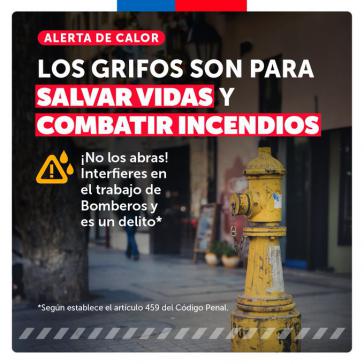 Feuer in Chile: Warnung vor dem illegalen Öffnen der Hydranten