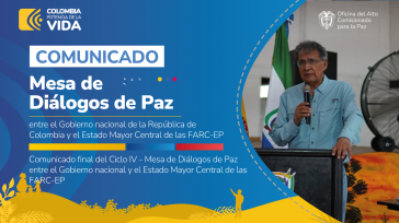 Camilo Posso, Leiter der Friedensdelegation der Regierung, gab das gemeinsame Kommuniqué bekannt