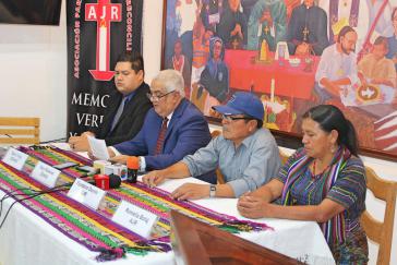 Pressekonferenz von ODHAG und AJR im Vorfeld des Prozesses in Guatemala