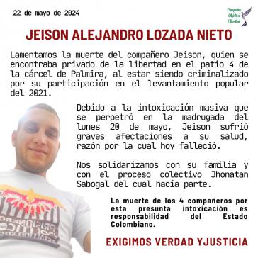 Jeison Lozada, politischer Aktivist und Menschenrechtsaktivist, starb aus noch ungeklärten Gründen im Gefängnis
