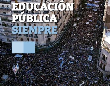 "Öffentliche Bildung - Immer": 87,4 Prozent der Argentinier:innen denken, dass sie jedermanns Recht ist und verteidigt werden muss