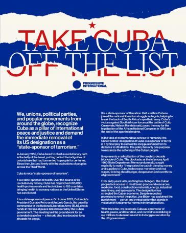 Kampagne für Kuba gegen US-Terrorliste