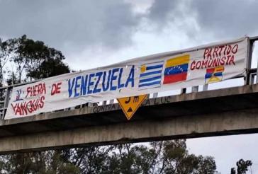 Transparent der PCV: "Yankees raus aus Venezuela"