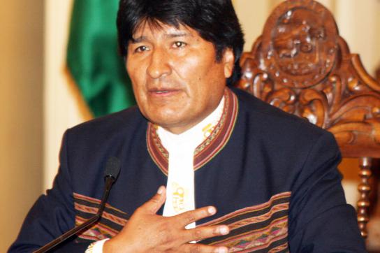 Evo Morales bei seiner Entschuldigung am Mittwoch.