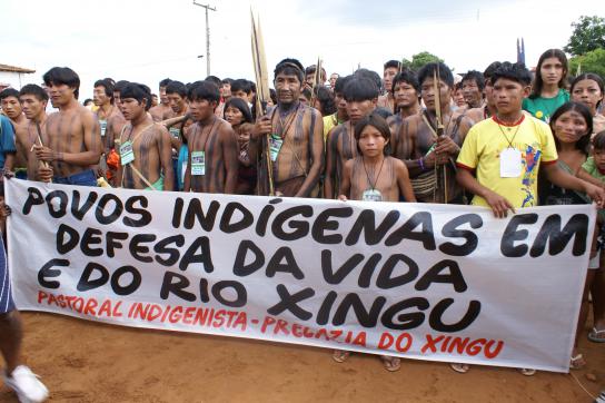 Indigener Protest gegen Belo Monte